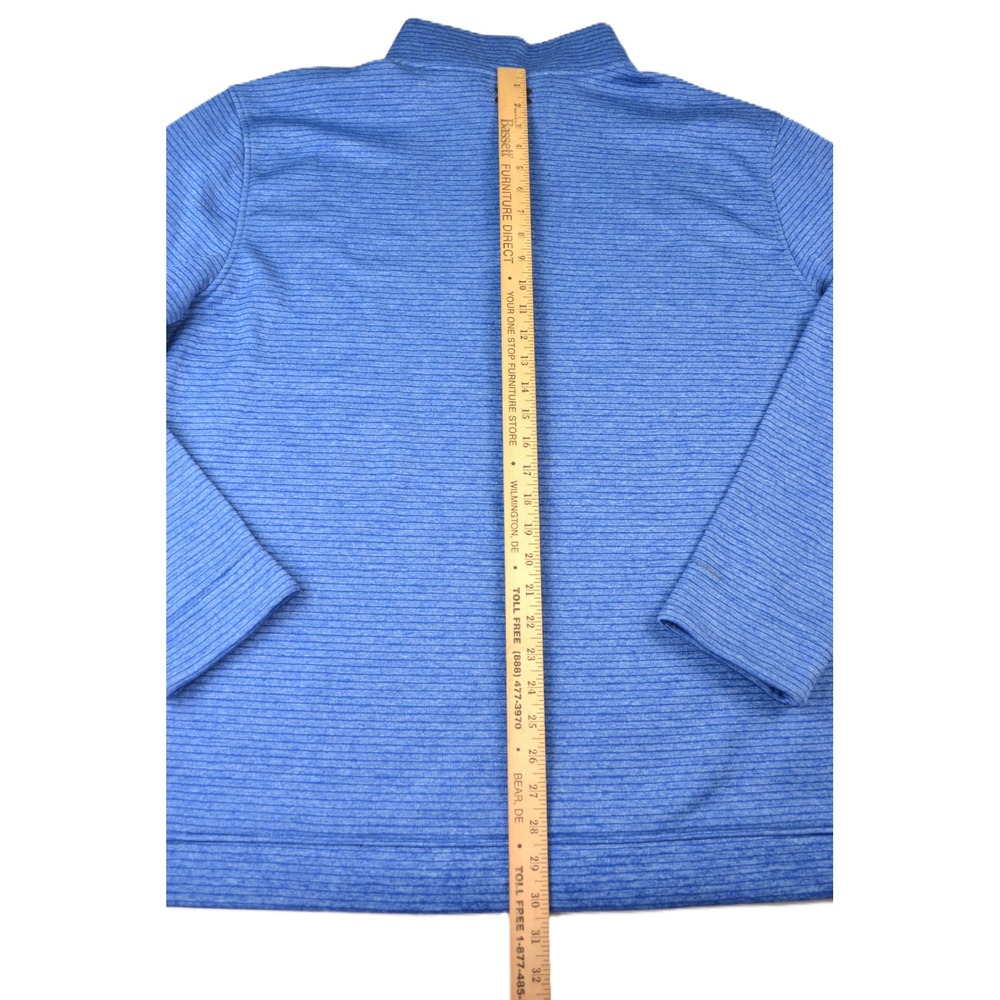 Under Armour Golf Storm Mens 3XL Blue Striped Quarter Zip Fleece Pullover - Picture 9 of 9